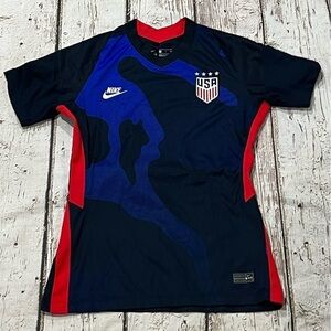 Nike USA Women's Navy Blue and Red Soccer Jersey